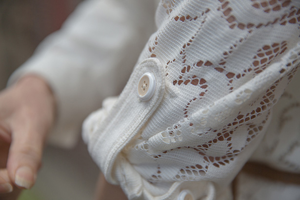 Ivory Lace Shirt Dress