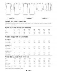Ultimate Shift Dress 6-20 Size Chart